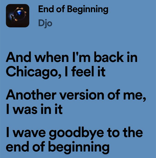 end of beginning lyrics