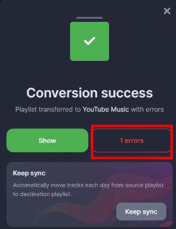error transferring spotify youtube soundiiz