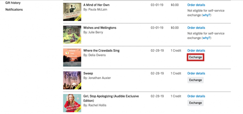 get audible free credits by exchanging the book