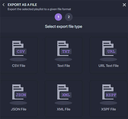 convert spotify playlist to text file on soundiiz