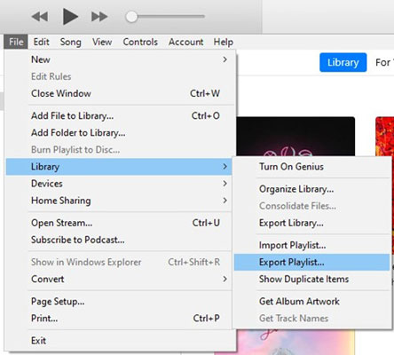 export playlist in itunes