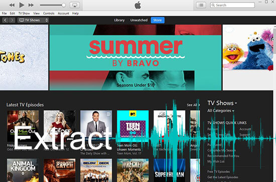 extract audio from itunes