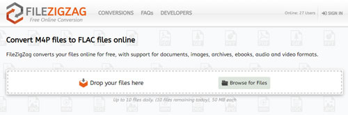 convert m4p to flac online via filezigzag