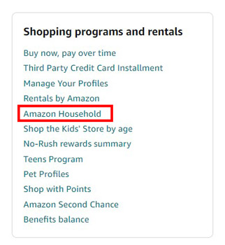 amazon household