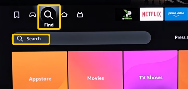 find button firestick