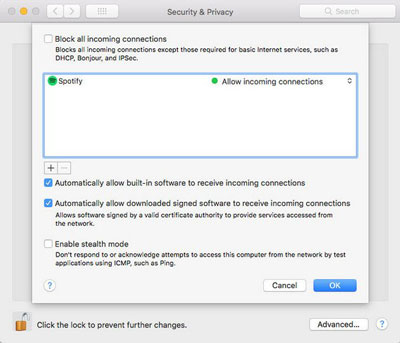 disable mac firewall