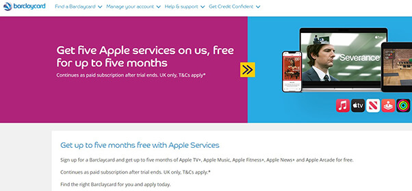 free apple music subscription on barclaycard