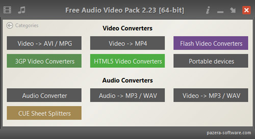 use free audio video pack to convert youtube music to mp3