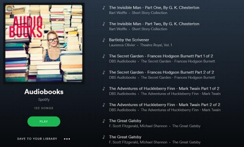 spotify free audiobook