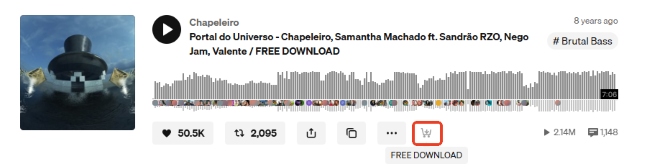 soundcloud free download button on computer