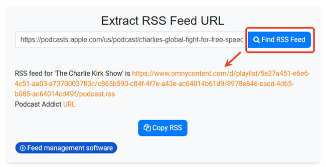 get apple podcast rss feed