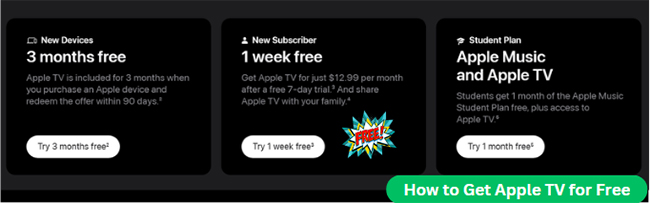 get apple tv for free