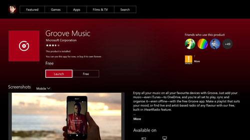 use tidal on xbox one via groove music app on xbox