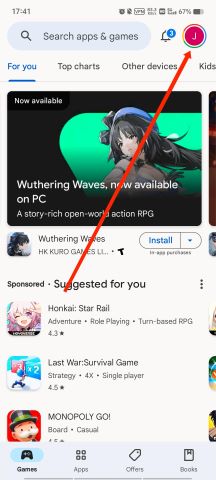 Profile on Google Play