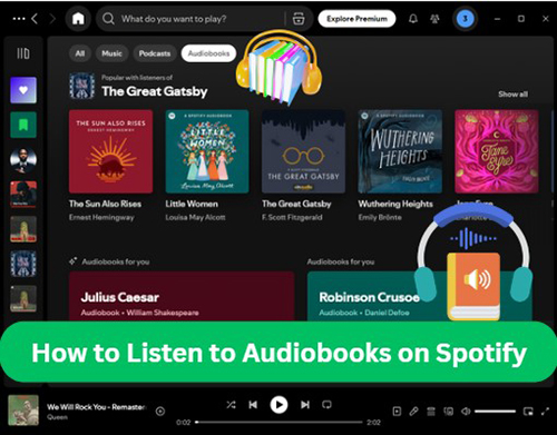 how to listen to audiobooks on spotify