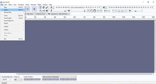 import m4a files to audacity