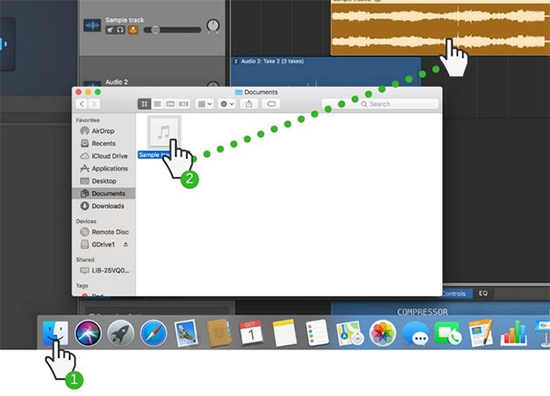 import itunes song into garageband