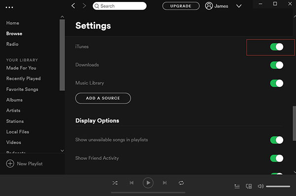 add itunes playlist to spotify