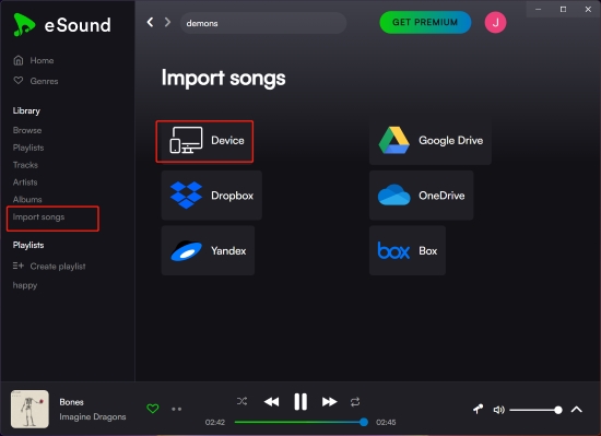 import music to esound