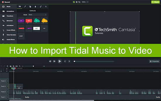 import tidal music to video