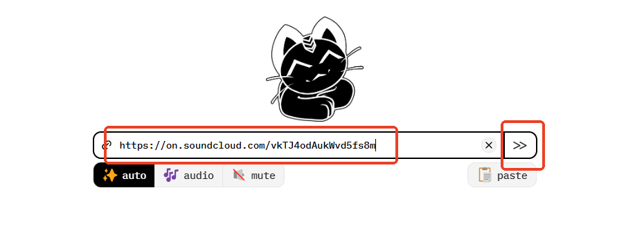 input soundcloud song url in cobalt and download