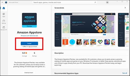 install amazon appstore