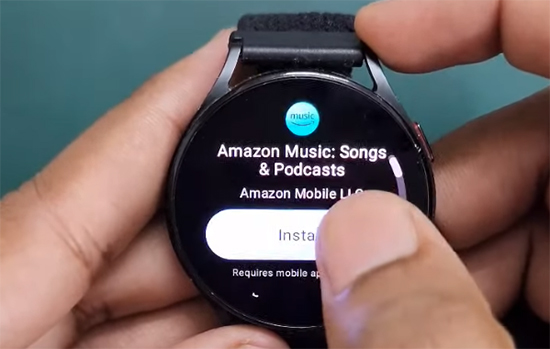 install amazon music app for galaxy watch