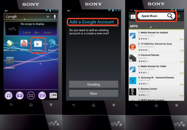 install apple music on sony walkman