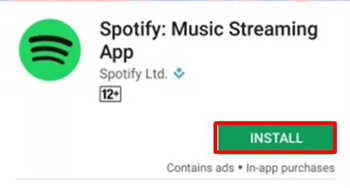 install spotify app from google play store