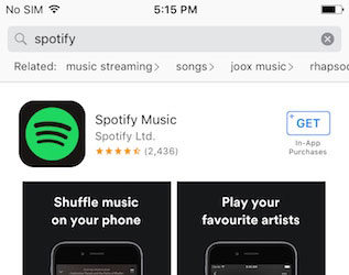 reinstall spotify on iphone