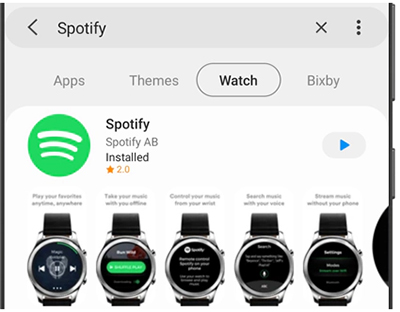 Spotify on galaxy hotsell watch not working