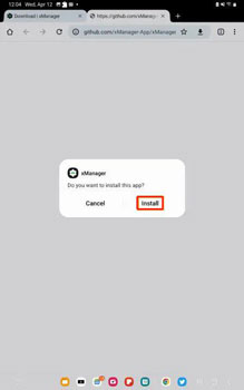 install xmanager on android device