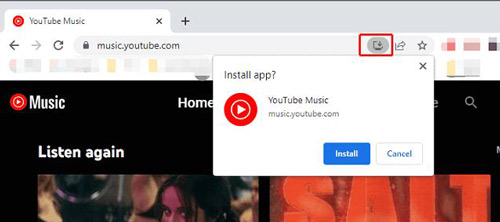 install youtube music desktop app from google chrome