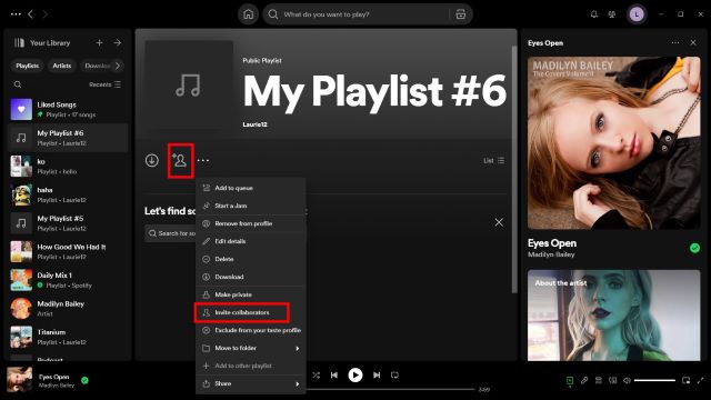 Invite collaborators on desktop