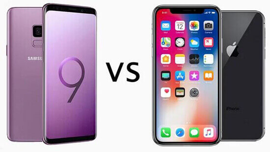 galaxy s9 plus vs iphone x