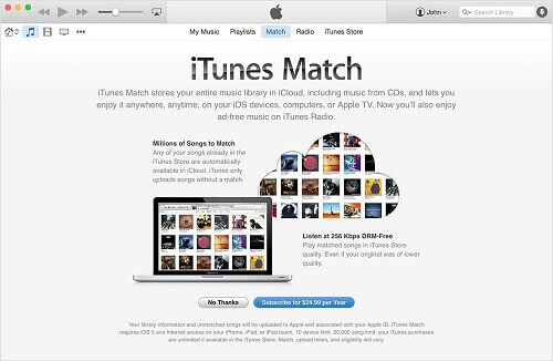 convert m4p to m4a in itunes by itunes match