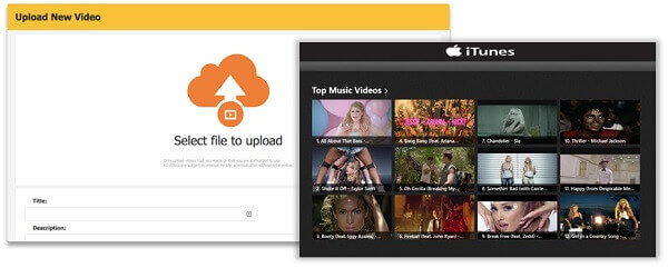 upload itunes music video to metacafe
