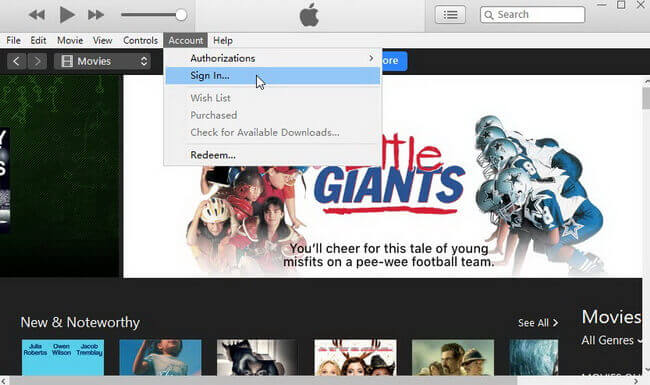 itunes sign in to fix tidal movies not playing