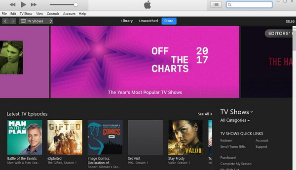 iTunes tv charts 2017