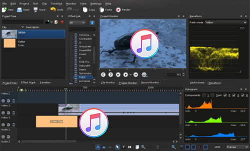 edit itunes m4v with kdenlive