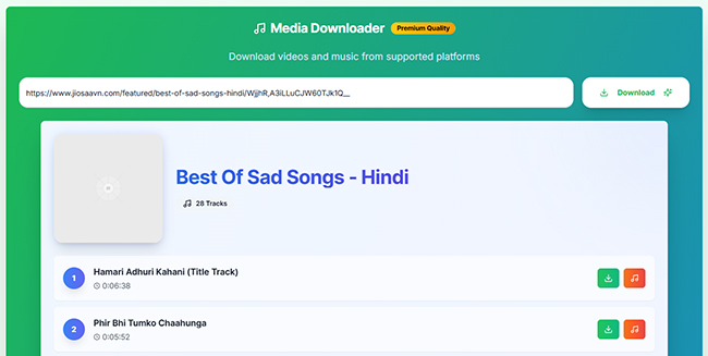 jiosaavn link to mp3 download online