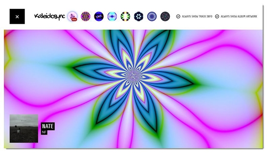 kaleidosync online spotify music visualizer