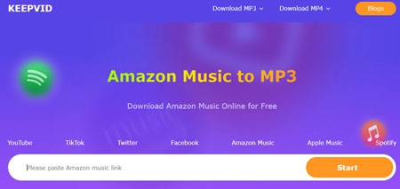 keepvid amazon music to mp3 converter free