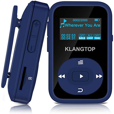 klantop digital clip music player for audiobooks