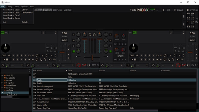 load tracks to mixxx from spotify