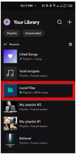 add local files to spotify on android