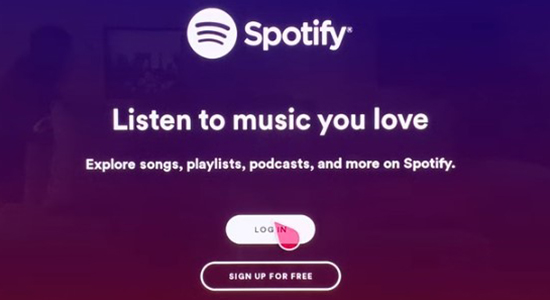 log into spotify on lg tv