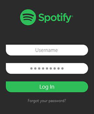 log in to spotify premium account on iphone