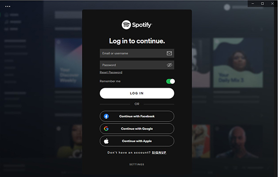 start spotify desktop app