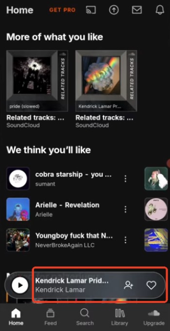 loop soundcloud mobile